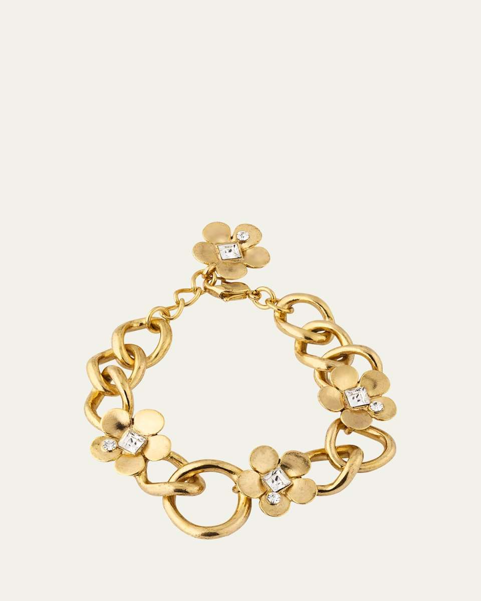 O Chain-Link Flower Bracelet